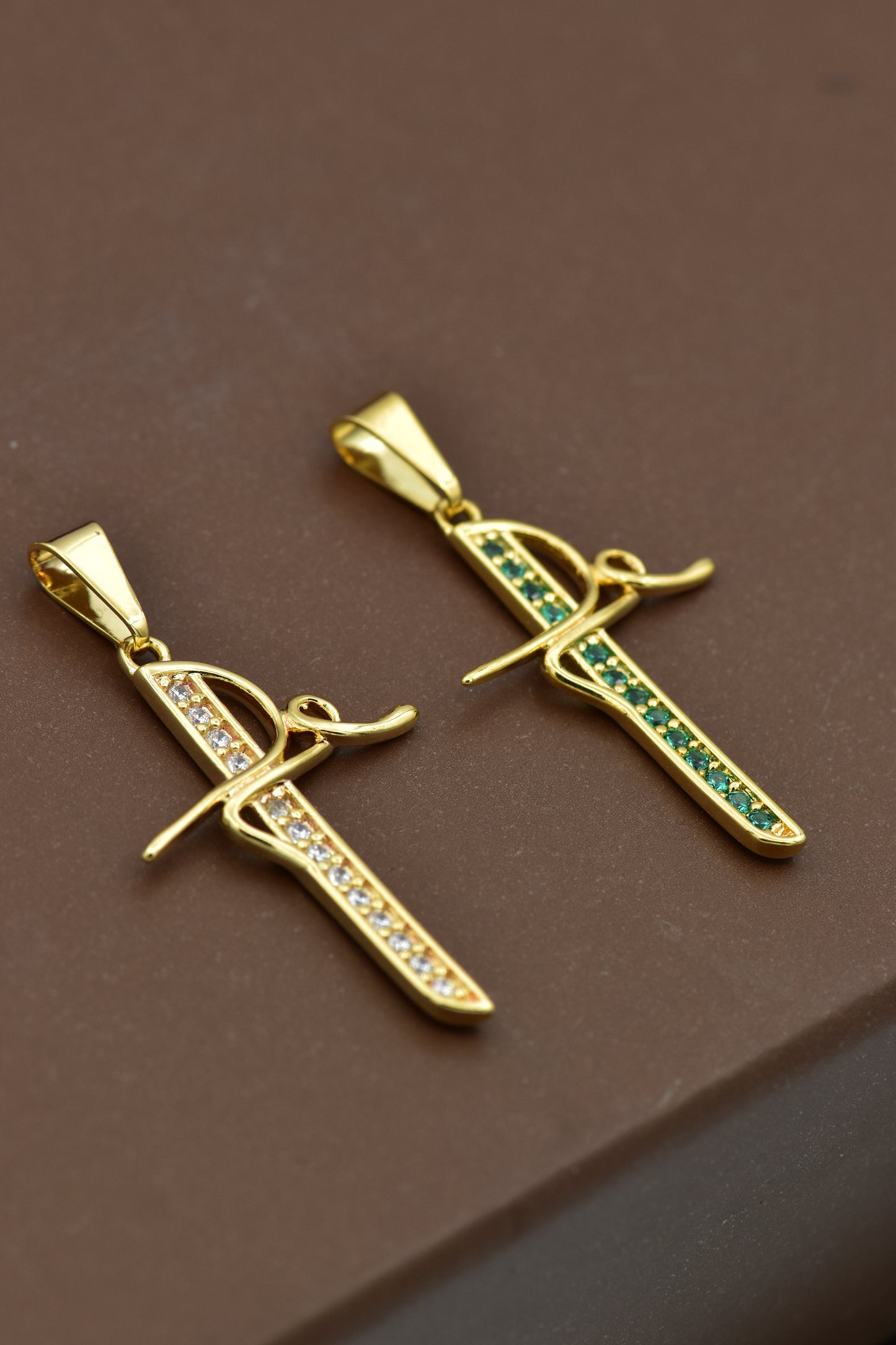 Green Faith Cross Pendant