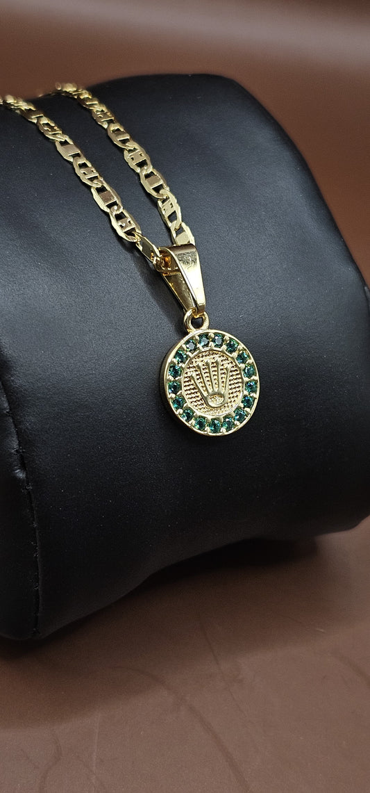 Green Rolex Crown Pendant