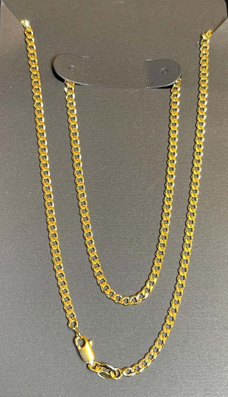 Cuban Style Link Necklace 3mm 24in