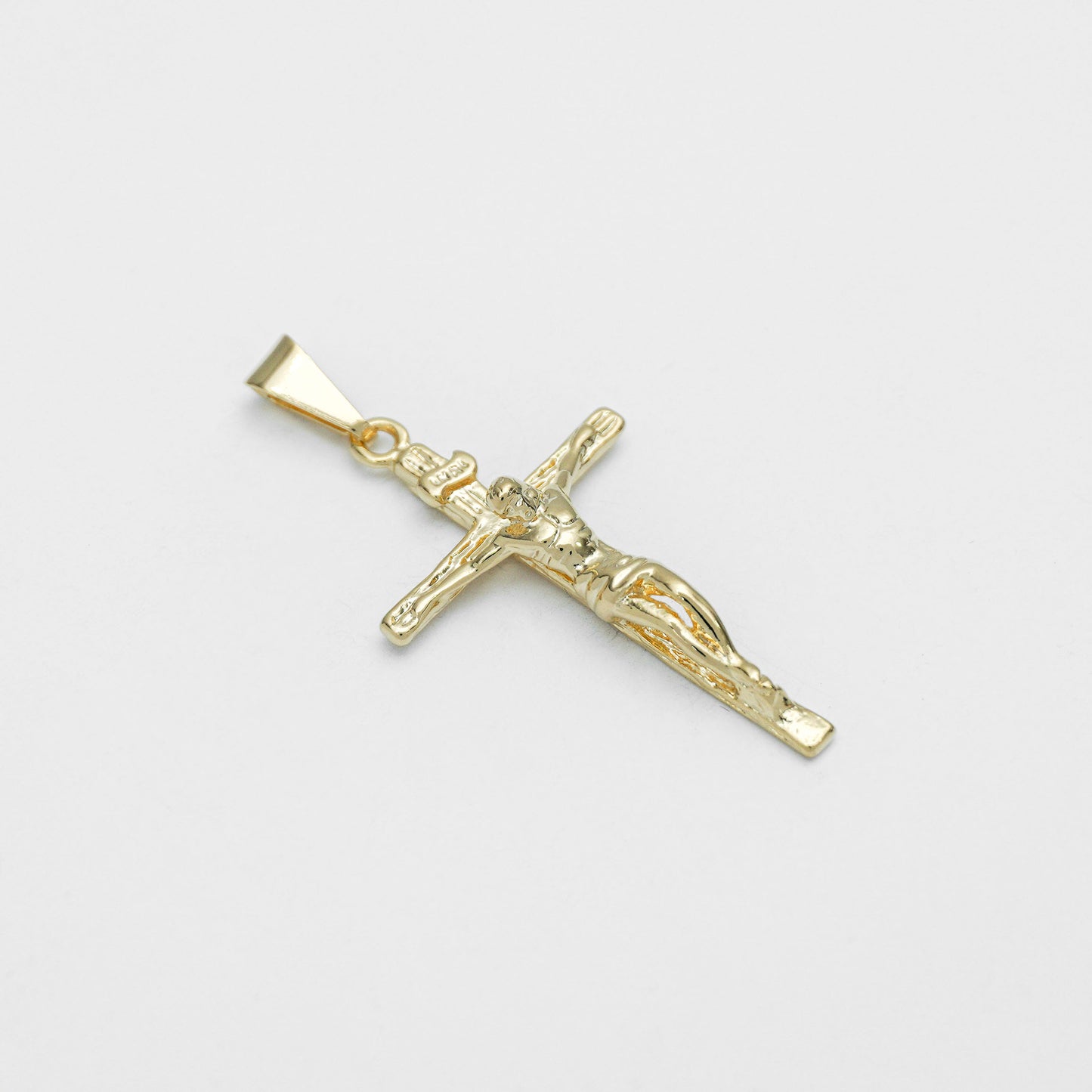 Smaller 18k Gold Plated Gold Crucifix Pendant